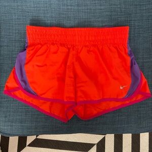 Orange Nike Dri Fit Mid-Rise Workout Running Shorts - Size Small EUC
